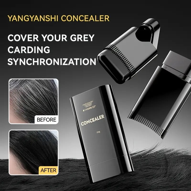 CONCEALA™ Hair Dye Stick with Built-in Comb – Waterproof, Long-Lasting Gray Coverage (3 Shades)