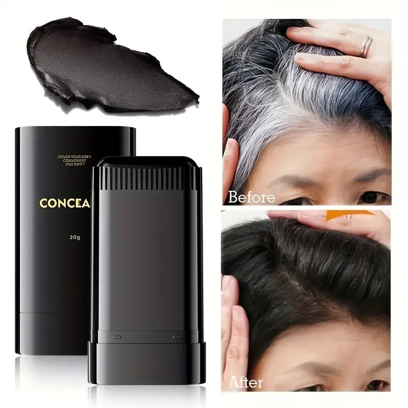 CONCEALA™ Hair Dye Stick with Built-in Comb – Waterproof, Long-Lasting Gray Coverage (3 Shades)
