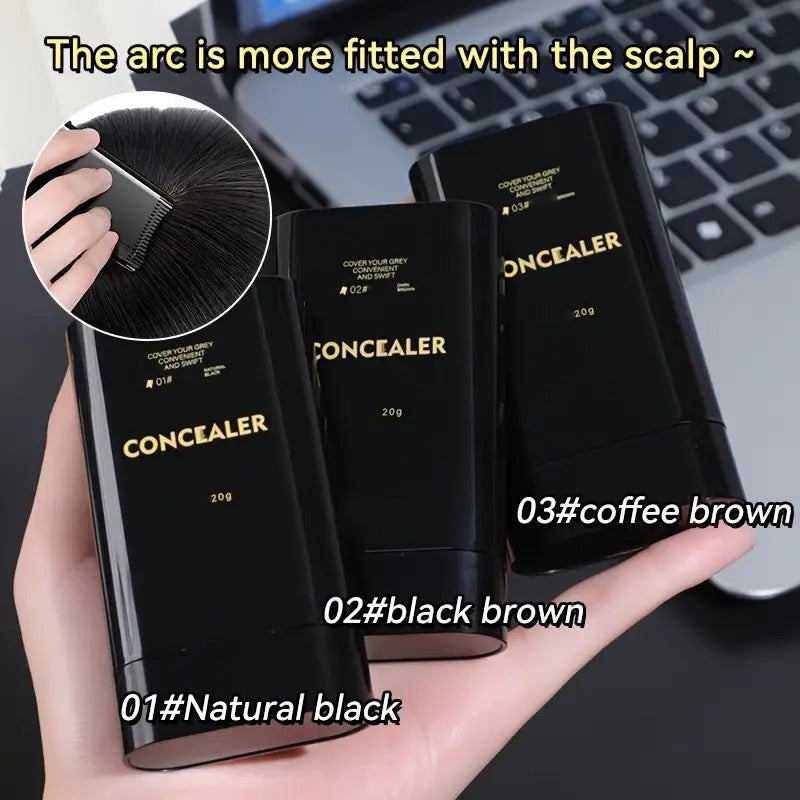 CONCEALA™ Hair Dye Stick with Built-in Comb – Waterproof, Long-Lasting Gray Coverage (3 Shades)