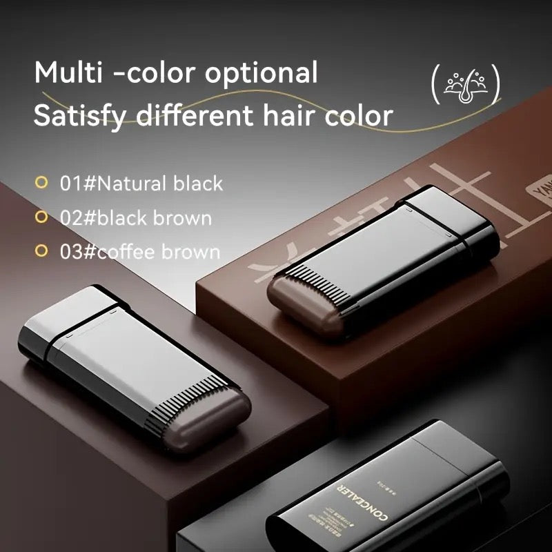 CONCEALA™ Hair Dye Stick with Built-in Comb – Waterproof, Long-Lasting Gray Coverage (3 Shades)