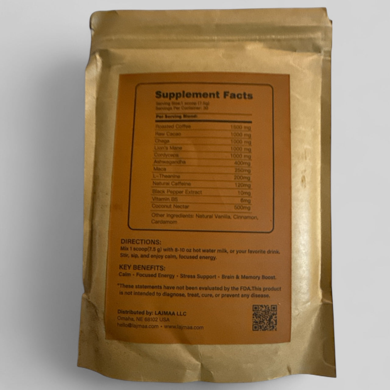 LAJMAA Functional Mushroom Coffee Blend – Calm • Focus • Energy
